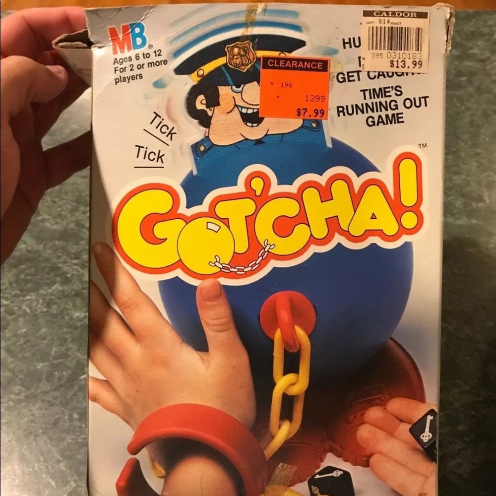 Vintage 1984 Milton Bradley GOTCHA Tick Tock Game